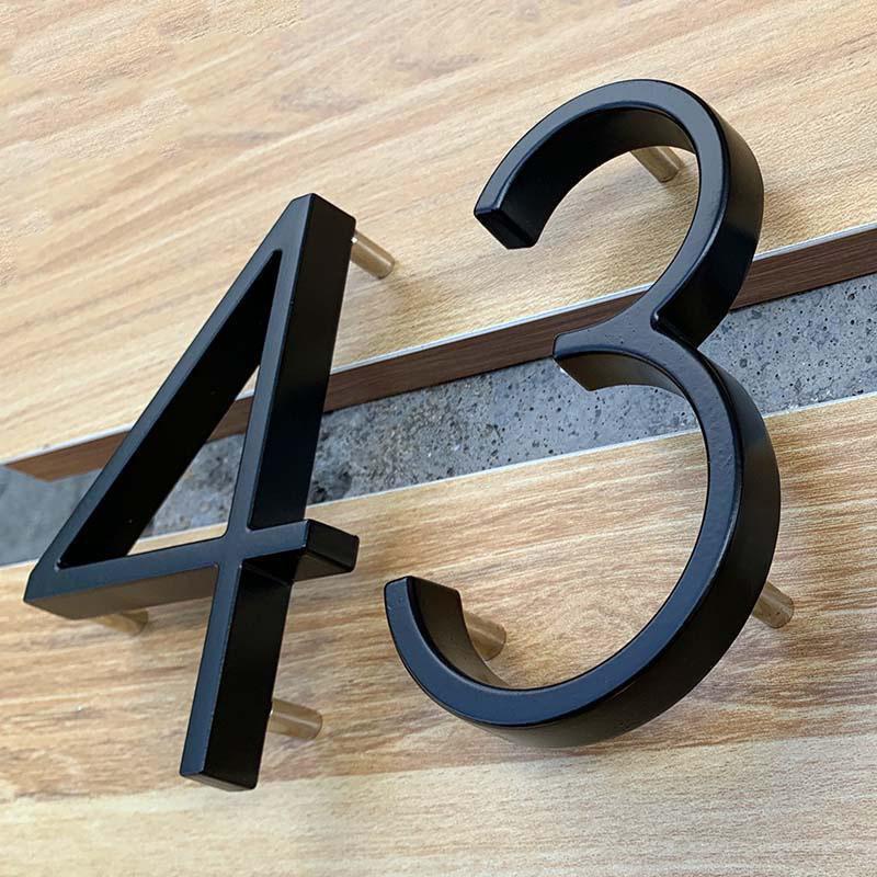 Yard Sign Blank - 125mm Black House Numbers Letters Outdoor