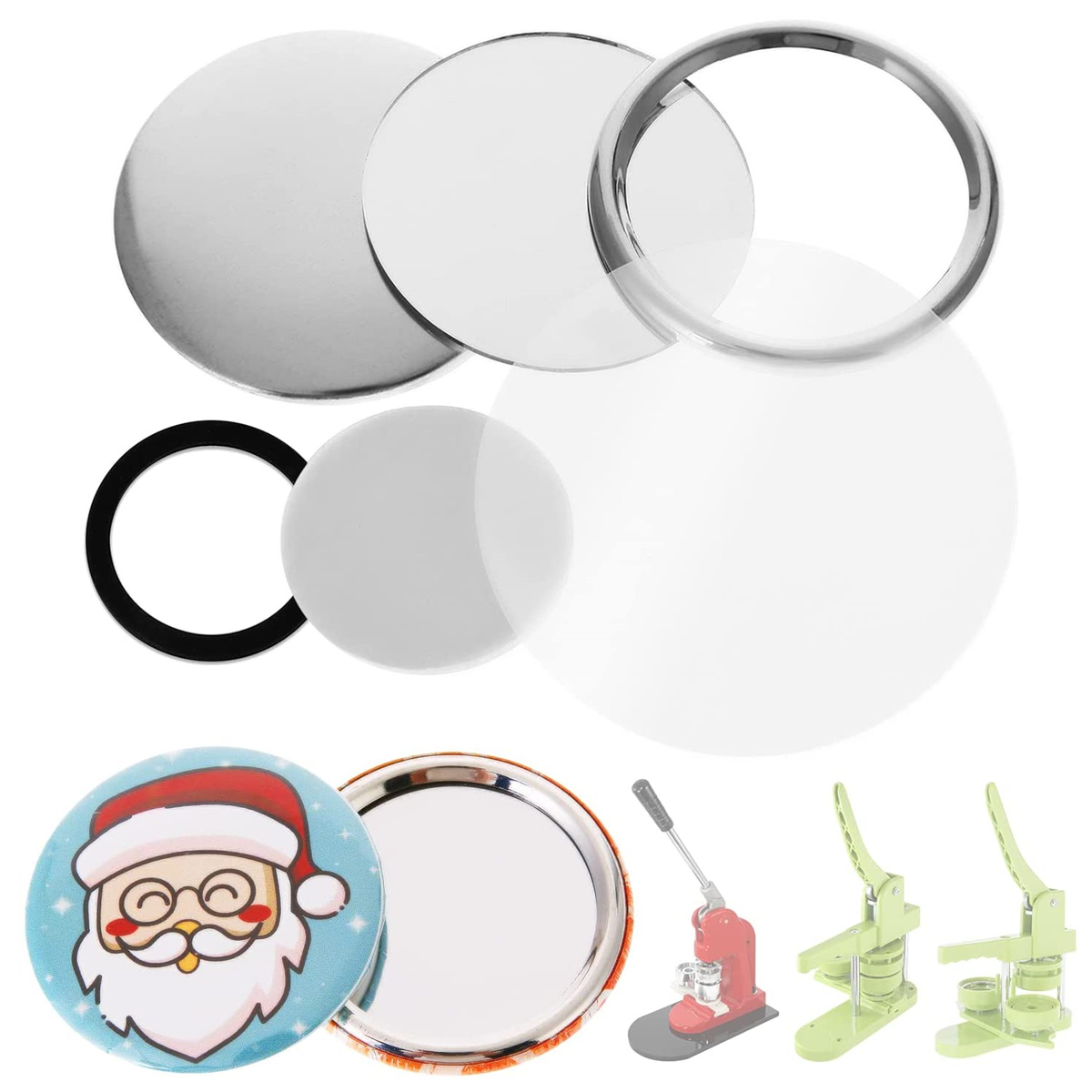 Blank Mirror Badge Button Part - Button Badge Blank ulasan dan harga