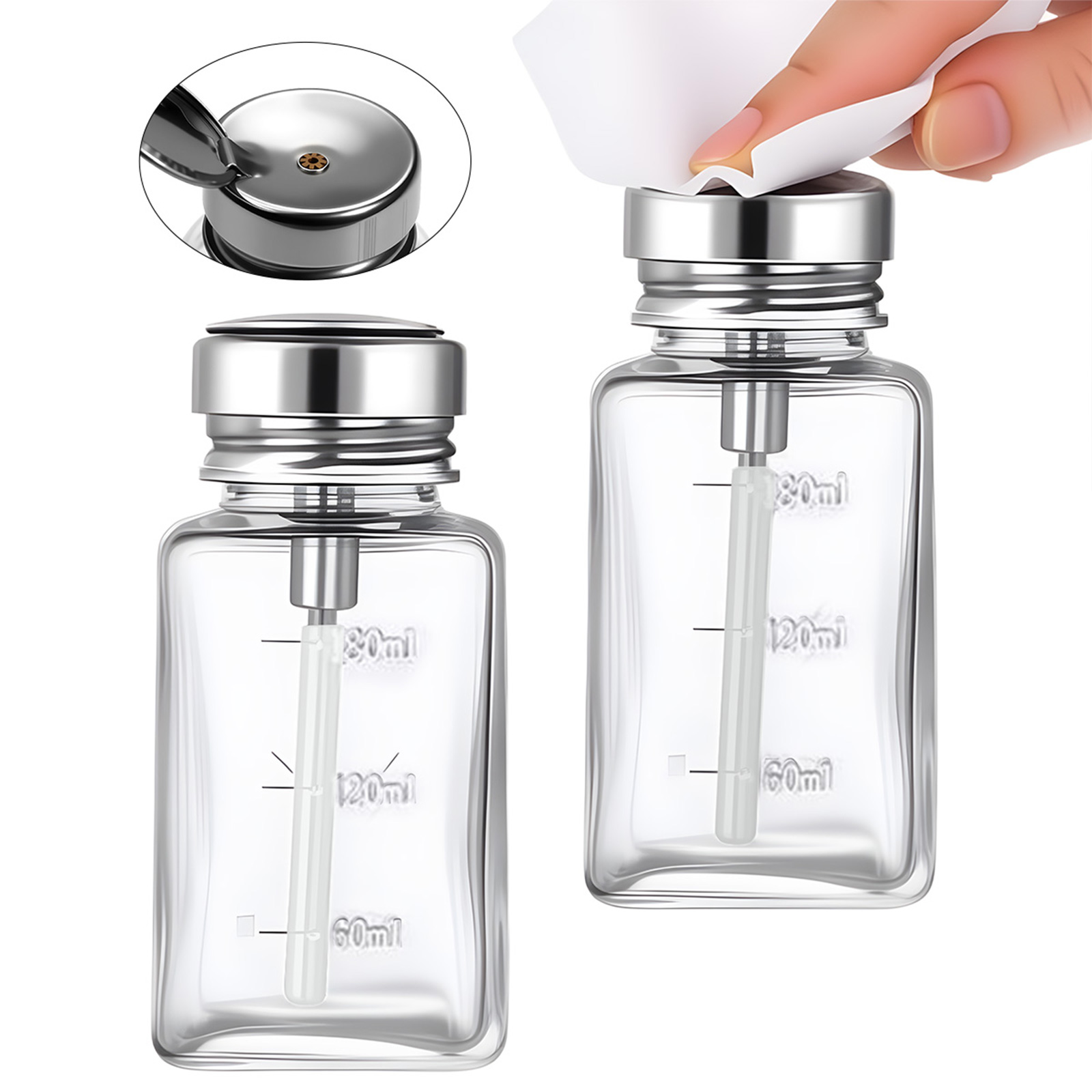 180ml Nail Glass Bottle Press  - Water Bottle Blank ulasan dan harga
