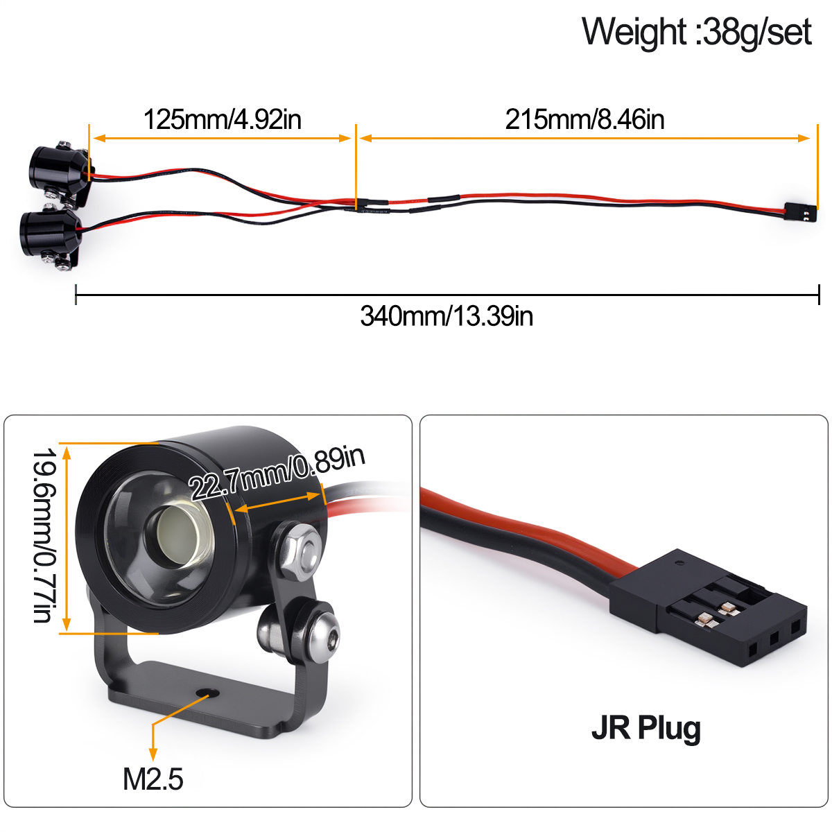 RC Car LED Light Headlight Spo - Metal Photo Panel ulasan dan harga