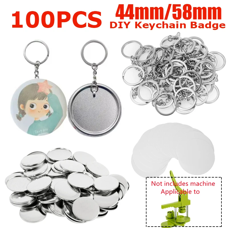 100PCS Blank Plastic/Metal But - Button Badge Blank ulasan dan harga