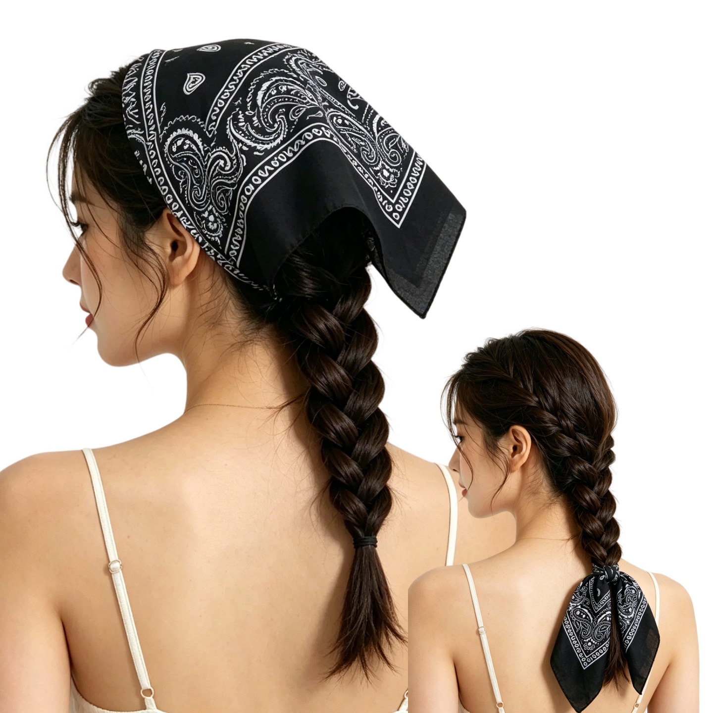 1/2/4/10pcs Hip Hop Cowboy Pai - Bandana Blank White ulasan dan harga