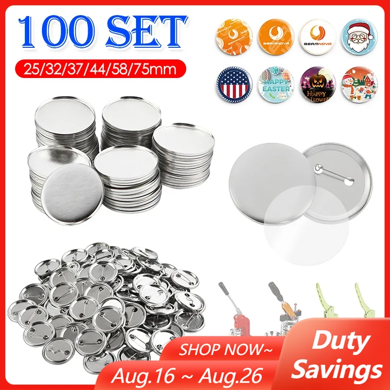 100Set Blank Badge Pin Button  - Button Badge Blank ulasan dan harga