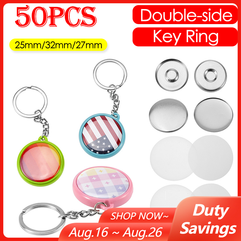 50pcs/Set 25mm 32mm 37mm Doubl - Button Badge Blank ulasan dan harga
